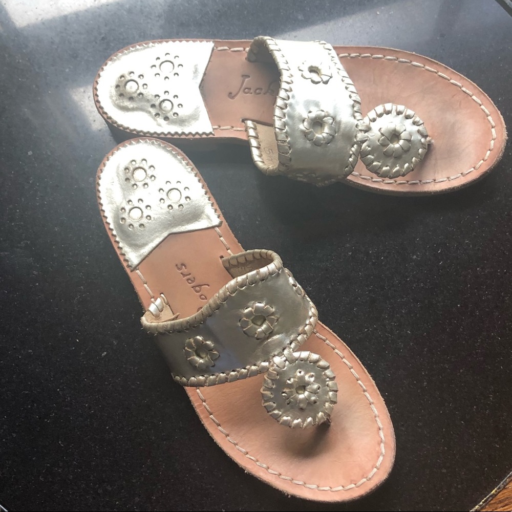 Gold Jack Rogers Navajo sandals